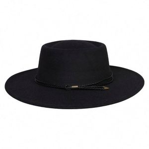 หมวกเฟโดร่าปีกกว้าง 10 ซม. ผลิตตามสั่งพร้อมโลโก้  ทำจากผ้าสักหลาดโพลีเอสเตอร์ 100% สำหรับผู้หญิง สวมใส่ได้ทุกฤดู เหมาะสำหรับกิจกรรมกลางแจ้ง งานปาร์ตี้ และโอกาสต่างๆ - Product Image 3