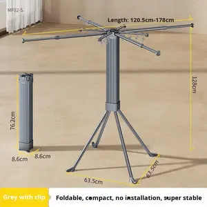 Floor-standing <strong>Mini</strong> Cube Little Octopus No Installation Required Open Use Carbon Steel Folding Clothes Rack - Product Image 6