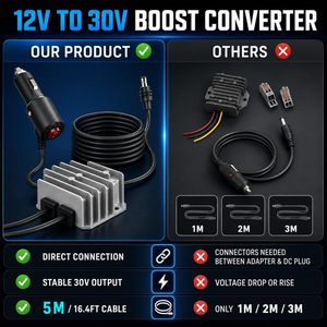 Câble d'alimentation DC-DC Boost 30V 3.5A pour Starlink Mini, entrée 10-28V, adaptateur allume-cigare de voiture 5M - Product Image 5