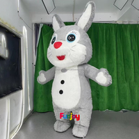 Mascotte de lapin de dessin animé mignon en peluche douce Costume de mascotte gonflable de lapin de Pâques personnalisé pour cosplay