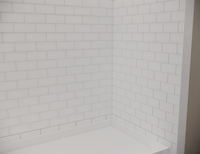 Wiselink Revêtement de douche en pierre artificielle 3x6 à motif décalé, mur de douche étanche pour hôtel