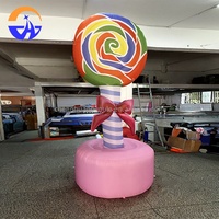 Décoration de festival, modèle gonflable géant en forme de sucette, bonbons de Noël, dessert, publicité pour événements, accessoires de décoration