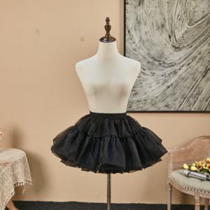 <span class=keywords><strong>Jupon</strong></span> en <span class=keywords><strong>tulle</strong></span> <span class=keywords><strong>blanc</strong></span> superposé 1723 avec une légère évasée, antistatique et brodé, 100% polyester pour un usage quotidien - Product Image 2