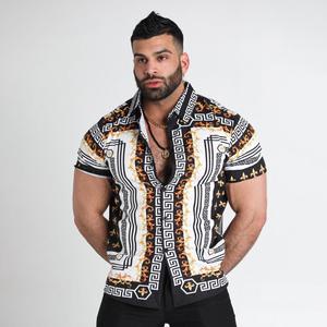 <span class=keywords><strong>2022</strong></span> été nouveaux vêtements pour hommes européen américain rétro <span class=keywords><strong>tendance</strong></span> imprimé Cardigan manches courtes décontracté mode Offre Spéciale Anti-rides - Product Image 6