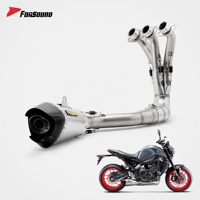 Sistema de escape para motocicleta Forsound Factory, precio mayorista, sistema deslizante de fibra de carbono Alpha con salida inferior para MT-09 MT09