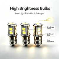 Ampoule LED E10 à culot à vis 6V10 SMD blanc chaud, lumière de remplacement pour étoile pliante de Noël et lampe étoile de l'Avent