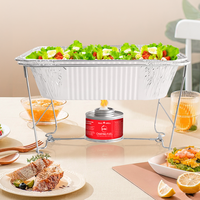 Réchaud à nourriture jetable de haute qualité, réchaud à fondue, réchaud à combustible, ensemble de plats de chef, réchaud à nourriture pour mariage