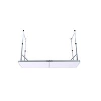 Table de camping pliable en aluminium à hauteur réglable, table de cuisine portable d'extérieur, design moderne et léger pour villa et ferme