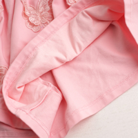 Conjuntos Cortos para Niñas, Traje para Niña, Ropa de Boutique para Bebés, Conjunto de Ropa Infantil Rosa con Mariposas 3D Bordadas en Encaje, Venta al Por Mayor