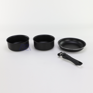 Juego <span class=keywords><strong>de</strong></span> utensilios <span class=keywords><strong>de</strong></span> cocina AXA Juego <span class=keywords><strong>de</strong></span> <span class=keywords><strong>ollas</strong></span> y sartenes Ultra antiadherentes, <span class=keywords><strong>ollas</strong></span> y sartenes no tóxicas, con gas Compatible/inducción, 100% sin PFOA, negro - Product Image 2