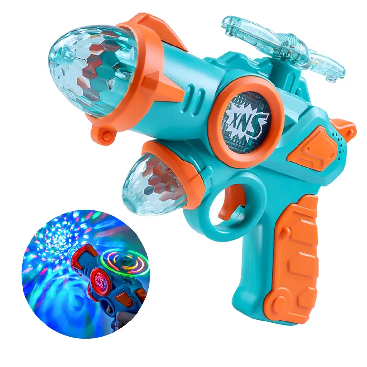 Nouveau gros luxe enfants enfants jouet électrique pistolet Projection flocon de neige jouets lumineux LED clignotant pistolets