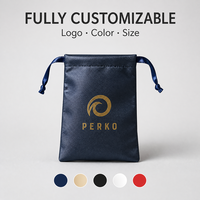 Sacs de rangement pour extensions de cheveux en soie sur mesure avec cordon de serrage, kits de perruques en satin, pochettes d'emballage