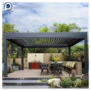 Pergola motorisée automatique en aluminium thermolaqué de haute qualité <span class=keywords><strong>Prima</strong></span>, imperméable, avec panneaux solaires et toit à lames orientables - Product Image 6