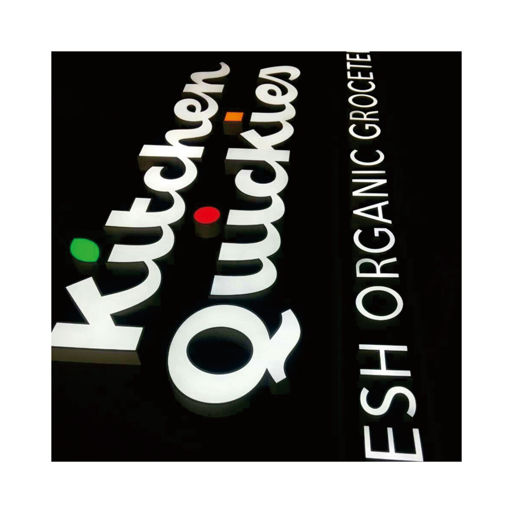 Popular Applied Outdoor Shop Front Name Sign Custom Aluminum LED Lighted Letters For Barber Shop Sign