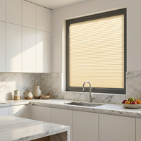 Décoration de fenêtre, stores verticaux en nid d'abeille de 16 mm, tissus en polyester, anti-UV, écologiques, pour cuisine et salle de bain, occultants cellulaires