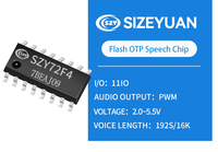 SIZEYUAN SZY72F4 SOP16 192s CI MP3 32 bits avec 11 broches E/S numériques programmables Série FLASH pour jouets, sonnettes et appareils