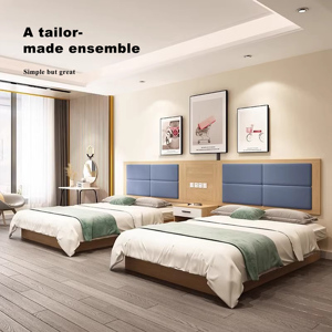 Chất Lượng Cao Hiện Đại Giường Đơn Kết Hợp Cho Thể Hiện Khách Sạn Thực Hiện Bảng Điều Chỉnh Khách Sạn Tiêu Chuẩn Đồ Nội Thất Phòng Ngủ Giường Đơn Cho Phòng - Product Image 2