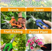 Gunting Bunga Buah Anggur Cabai Pot Tanaman FPS03, Gunting Baja 6.5 Inch untuk Berkebun, Pemangkas Tanaman Luar Ruangan