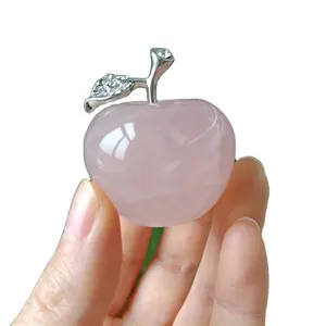 Tallado de cristal Natural, piedra de ojo de gato de manzana, Ojo de Tigre, Ópalo, rosa, cuarzo, artes y artesanías populares para decoración o regalo