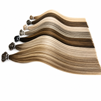 Rambut Manusia India 100% Mentah Single Drawn Virgin Hair Flat Tip Keratin Cuticle Aligned Hair Extensions
