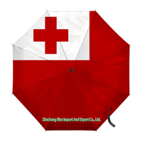Parapluie pliant avec drapeau de Vanuatu, ouverture et fermeture automatiques, parapluie compact, portable, grand format, pour la protection contre la pluie, résistant au vent