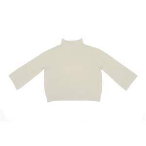 Jersey de moda personalizado OEM para mujer, holgado, de manga larga, cuello alto, tejido fino de lana y Cachemira para la temporada de otoño - Product Image 1