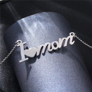 Collar <span class=keywords><strong>de</strong></span> Acero Inoxidable con Colgante <span class=keywords><strong>de</strong></span> Letra Simple, Regalo Elegante <span class=keywords><strong>para</strong></span> el Día <span class=keywords><strong>de</strong></span> la Madre, Collar 'Te Amo Mamá' <span class=keywords><strong>para</strong></span> <span class=keywords><strong>Mi</strong></span> Mamá - Product Image 5