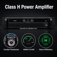 Amplificateur de puissance V-6000, équipement audio 2 canaux, 250W-800W*2CH, amplificateur DJ, système de sonorisation professionnel pour extérieur