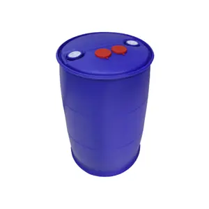 Venta al por mayor 200L tambor de plástico azul HDPE barril químico 200 litros/KG Cubo de moldeo por soplado doble tapa 55 galones tambor de plástico