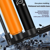 Pompe à air universelle à double tube avec manomètre, robuste, pour moto, voiture, vélo, jouets gonflables et ballons