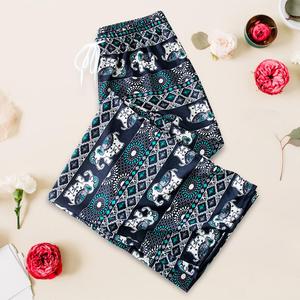 Pantaloni da Yoga Boho Thai Beach pantaloni Hippy donna Harem stile verde vita media Casual Palazzo abiti traspiranti - Product Image 5