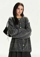 Cardigan en tricot surdimensionné confortable avec boutons originaux - Doux, ample et rétro-chic pour femme, parfait pour les superpositions automne-hiver