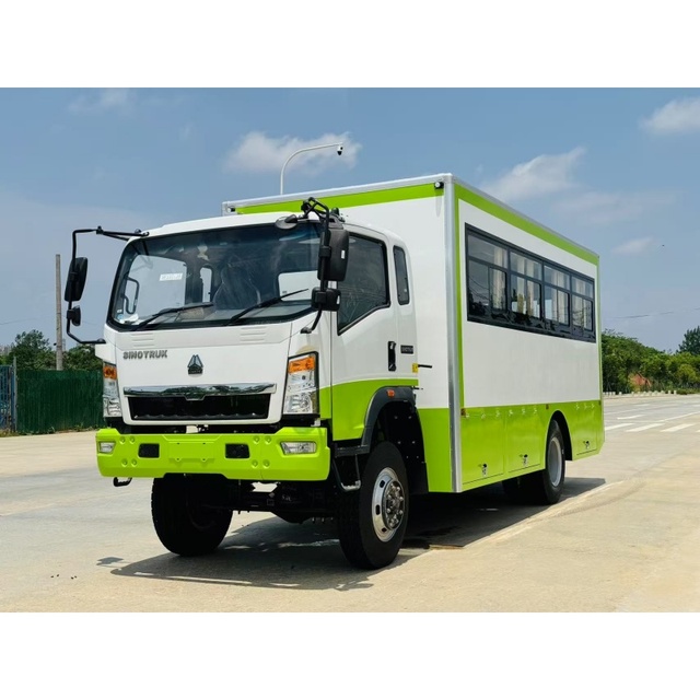 SINOTRUK 4x4 Commuter Bus diesel Engine Brand New Bus 4WD for All-terrian Price for Sale