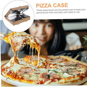 Boîte à <span class=keywords><strong>pizza</strong></span> en carton ondulé avec logo personnalisé imprimé, doublure en aluminium thermique, 10, 12, 13, 14, 16, 24 pouces, emballage à emporter - Product Image 5