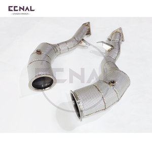 Tuyau d'échappement sport Ecnal pour Audi S6 S7 C8 2.9T 2012-2018, échappement haute performance en acier inoxydable avec bouclier thermique - Product Image 3