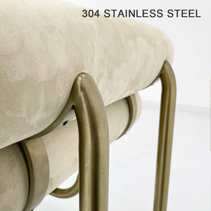 Silla de Diseño Único con Patas de Acero Inoxidable de Fábrica de Muebles de Alta Gama, Sillas de Salón de Cuero Cilíndricas para Sala de Estar DC-02-CUSTOM - Product Image 3