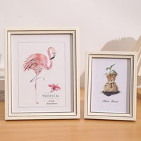 Cadre photo en plastique beige doré personnalisé, design classique moderne, rectangulaire, imprimé en 2 couleurs, à suspendre ou à poser – Grande Vente