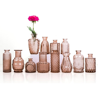 Vases en verre soufflé faits à la main modernes, colorés, pour la décoration florale de table, salon, maison