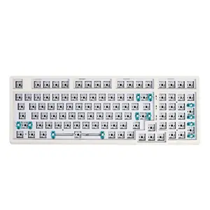 Customized 2.4G BT 98 Keys RGB Lighting Wireless Gaming Mechanical Keyboard Hot Swappable Mechanical Barebone Keyboard Kit