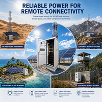 Armoire d'énergie hybride extérieure IP65 5kWh 20kWh 40kWh 80kWh, système de stockage de batterie solaire modulaire pour station de base 5G et site hors réseau