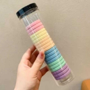 Vendita calda di tendenza moda pastello nastro di raso in velluto acrilico corda per le ragazze dolce per bambini accessori all'ingrosso - Product Image 1