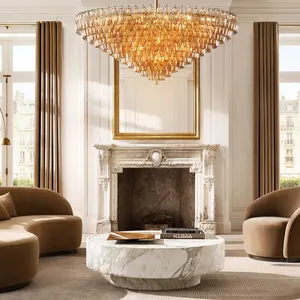 Lustre pendentif en cristal cylindrique diamant de luxe moderne exquis pour salon salle à manger cuisine îlot Foyer chambre