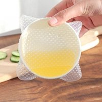 Couvre-bols en silicone réutilisables et pliables, lot de 3, film de conservation pour aliments, emballages de conservation des aliments dans la cuisine