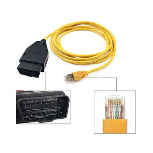 Câble de diagnostic Ethernet jaune BMW pour la détection des pannes des voitures de la série F - Product Image 4