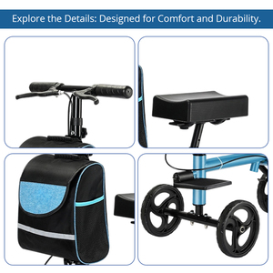 Déambulateur à genouillères pour personnes handicapées, robuste, en acier au carbone, certifié CE, léger, Relaxsmith KW6008, réadaptation, mobilité - Product Image 5
