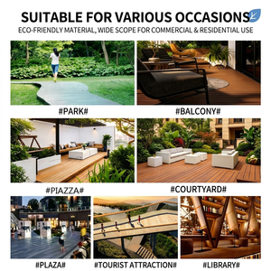 Suelo Moderno de WPC para Exteriores, Tarima de Madera y Plástico Coextruido, Súper Resistente a la Intemperie para Jardín y Piscina - Product Image 6