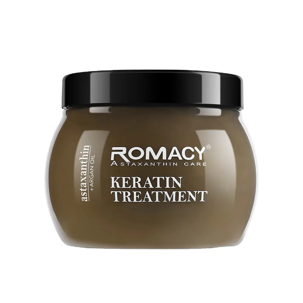 ROMACY Creme máscara de cabelo com óleo de argan Astaxantina embalagem com frasco de 500ml para cabelos secos e danificados