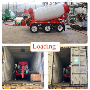 Nouveau petit camion malaxeur à <span class=keywords><strong>béton</strong></span> à chargement automatique de 3 mètres avec moteur et remorque à toupies à moteur - Product Image 3