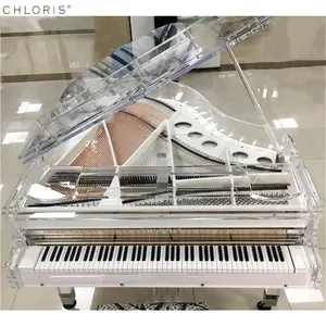 Crystal Piano HG-180A Grand Piano decorated with luxurious crystal Bulbs