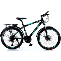 Vélo de montagne en acier haute teneur en carbone 26 pouces 21 vitesses pour hommes, vélo VTT 29 pouces avec frein à disque, suspension, cross-country, capacité de charge de 160 kg